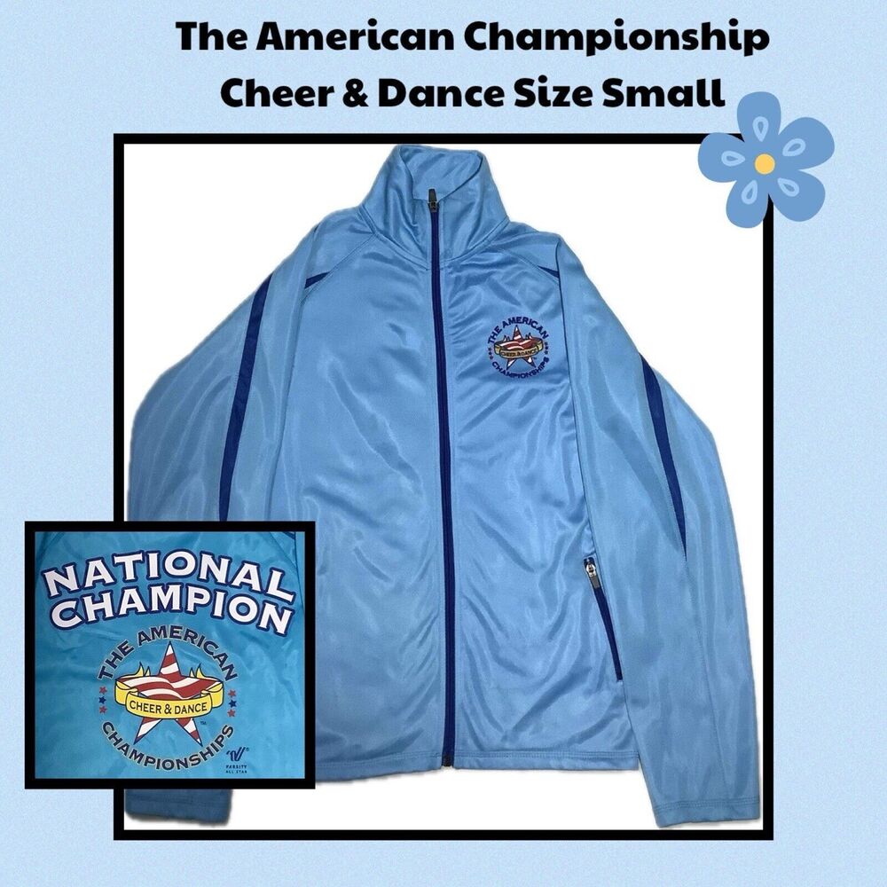 American Cheer and‎ Dance Championships National Full Zip Jacket Blue Size Small